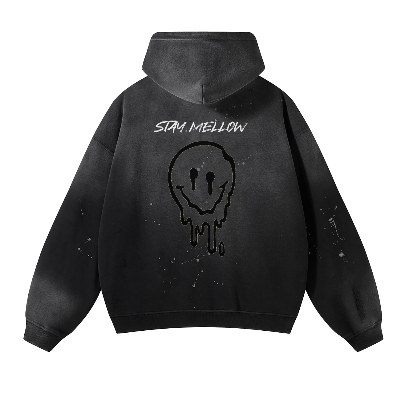 Vintage Wash Frayed Fleece Hoodie - 360 GSM